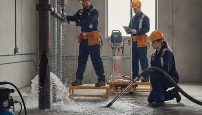 Emergency plumber repairing a burst pipe in Kenosha, WI home