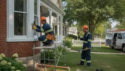 Plumber repairing a pipe in Kenosha, WI for local plumbing repair service