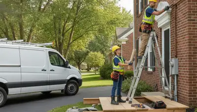 Plumber repairing a pipe in Kenosha, WI for residential plumbing service