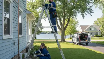 Plumber repairing a pipe in Kenosha, WI for local plumbing repair service