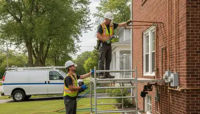 Kenosha, WI plumber repairing a leak for a local plumbing service