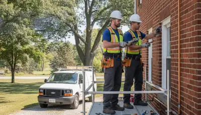 Plumber repairing a pipe in Kenosha, WI for fast residential plumbing service