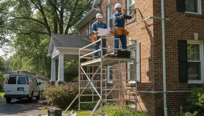 Plumber repairing a pipe in Kenosha, WI for plumbing repair services