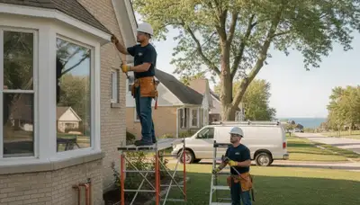 Kenosha, WI plumber repairing a residential pipe for plumbing service