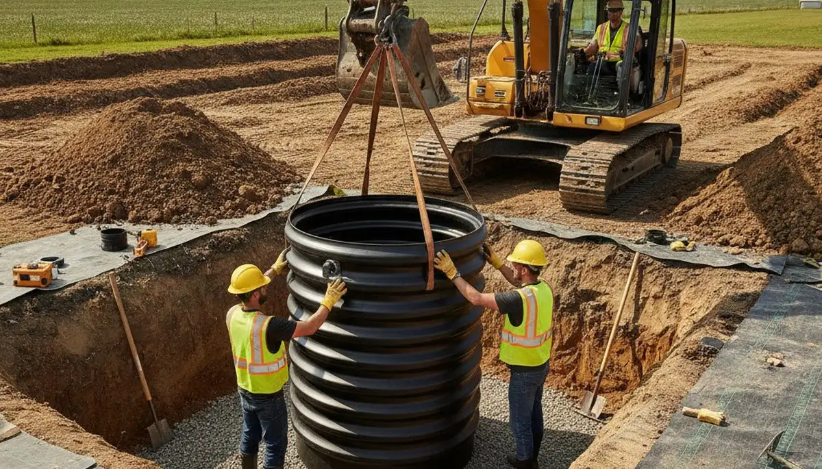 Septic tank installation for Kenosha, WI home by On Call Plumbers